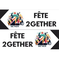 10 flèches 75x25cm - Support Alvéolé 3,5mm - 4 oeillets