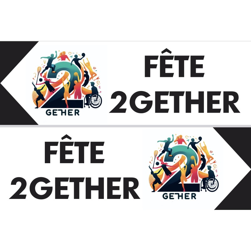 10 flèches 75x25cm - Support Alvéolé 3,5mm - 4 oeillets