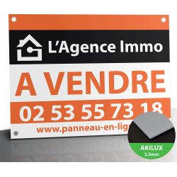 Panneau Immobilier à vendre personnalisé - Impressions sur Akilux 3,5mm
