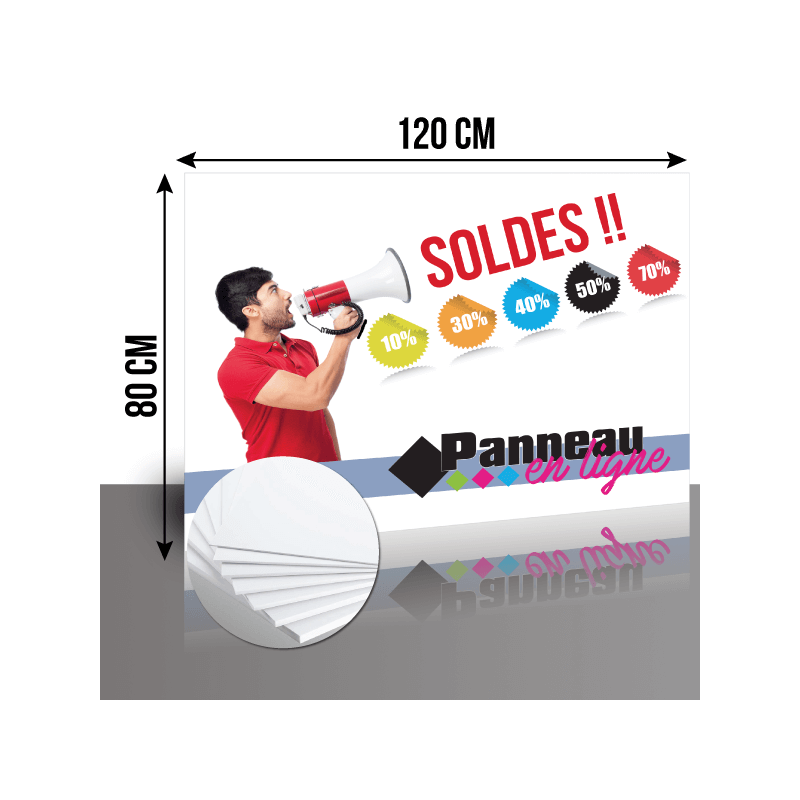 Plaque Komacel/Forex 80x120cm personnalisé | Panneau en Ligne