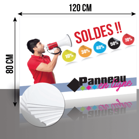 Plaque Komacel/Forex 80x120cm personnalisé | Panneau en Ligne