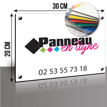Plaque Dibond 30x20cm pour entreprise | Panneau en Ligne