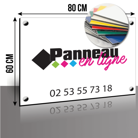 Panneau Dibond 60x80cm pour entreprise | Panneau en Ligne