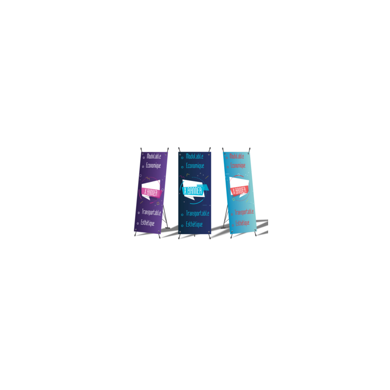 X Banner - Totem pour communication économique | Panneau en Ligne