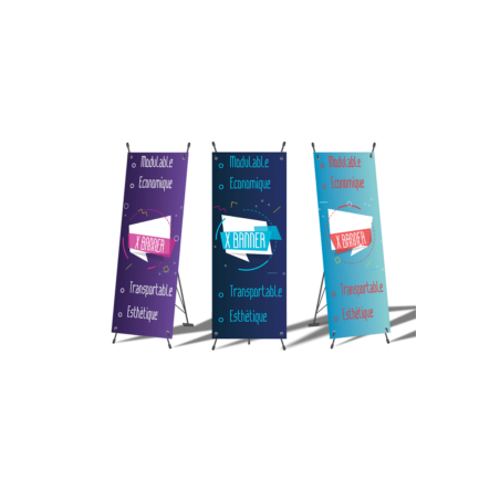 X Banner - Totem pour communication économique | Panneau en Ligne
