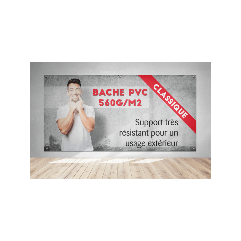 banderole publicitaire pas cher - largeur maxi 240cm - Impression HD