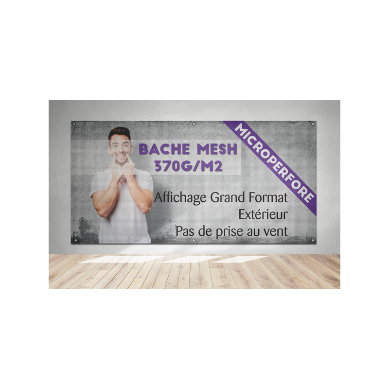 Banderole / Bâche MESH microperforé pour extérieur | Panneau en Ligne