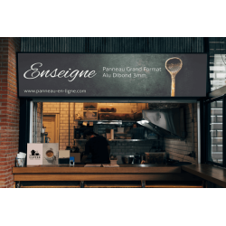 Enseigne en dibond pour devanture de magasin | Panneau en Ligne
